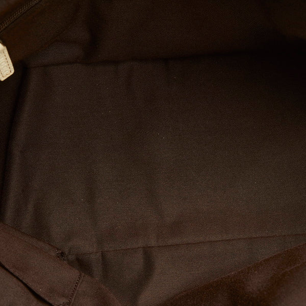 グッチ GGキャンバス シェリーライン プリンシー ハンドバッグ 161720 ベージュ ホワイト キャンバス レザー レディース GUCCI 【中古】