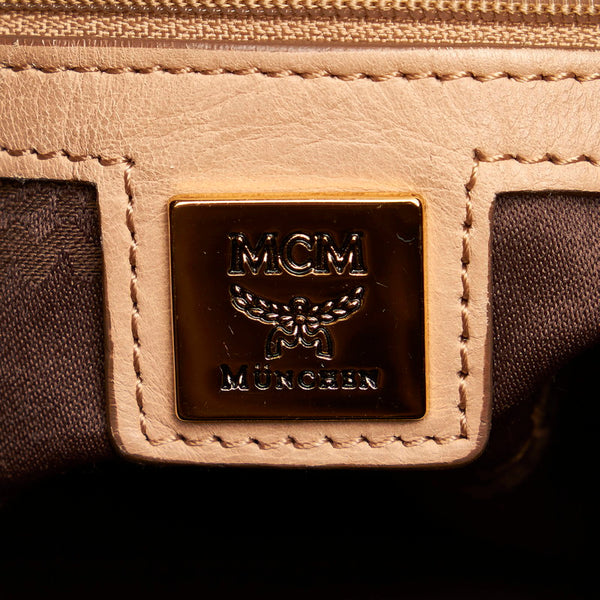 エム シー エム ヴィセトス ワンショルダーバッグ ベージュ PVC レザー レディース MCM 【中古】