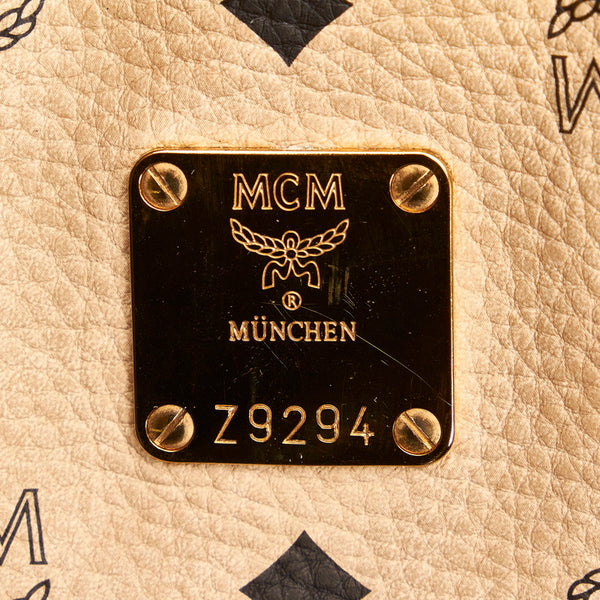 エム シー エム ヴィセトス ワンショルダーバッグ ベージュ PVC レザー レディース MCM 【中古】