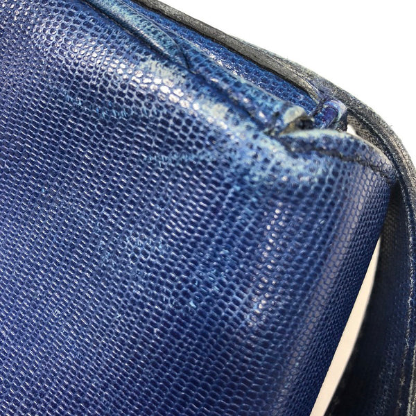 セリーヌ 斜め掛け ショルダーバッグ ブルー レザー レディース CELINE 【中古】