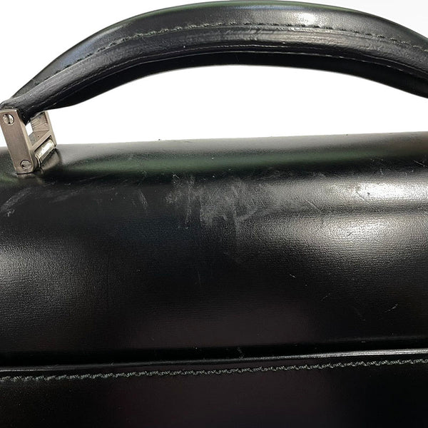 サルヴァトーレフェラガモ EP-24 1006 ブラック レザー ビジネスバッグ ショルダーバッグ 2WAY メンズ Salvatore Ferragamo 【中古】
