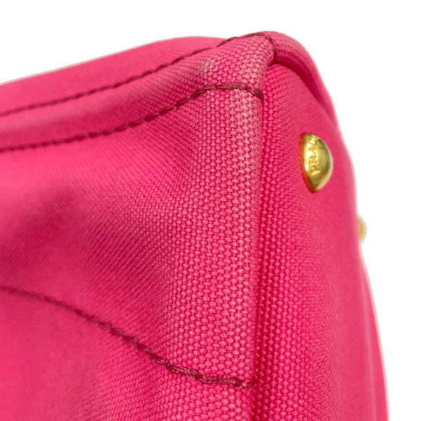 プラダ カナパ B2439G ピンク キャンバス ハンドバッグ ショルダーバッグ 2WAY レディース PRADA 【中古】