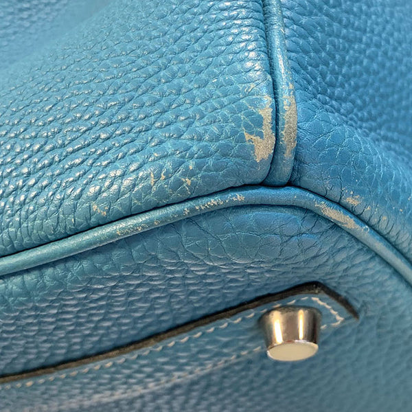 エルメス バーキン35 水色 レザー ハンドバッグ レディース HERMES □I刻印(2005年制)刻印 中古