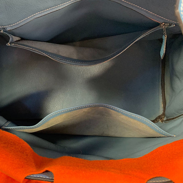 エルメス バーキン35 水色 レザー ハンドバッグ レディース HERMES □I刻印(2005年制)刻印 中古