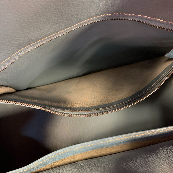 エルメス バーキン35 水色 レザー ハンドバッグ レディース HERMES □I刻印(2005年制)刻印 中古