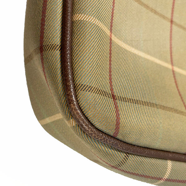 バーバリー チェック セカンドバッグ カーキ キャンバス レザー メンズ BURBERRY 【中古】
