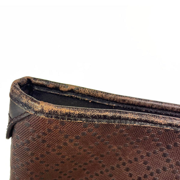 グッチ ディアマンテ 309413 ブラウン PVC レザー トートバッグ メンズ GUCCI 【中古】