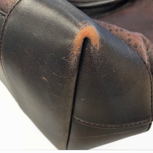 グッチ ディアマンテ 309413 ブラウン PVC レザー トートバッグ メンズ GUCCI 【中古】