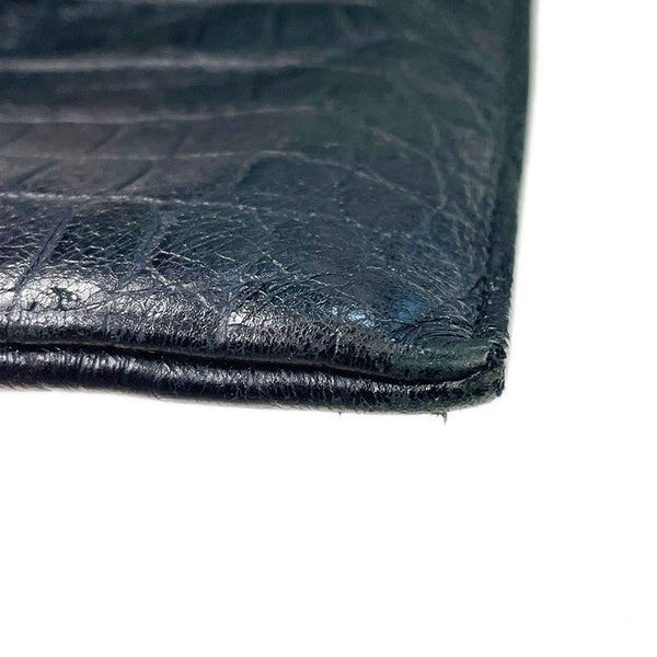 サンローラン ブラック レザー 型押し クラッチバッグ メンズ SAINT LAURENT 【中古】