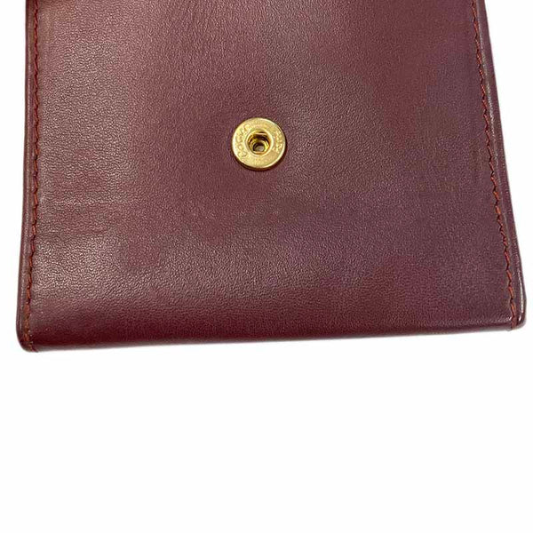 カルティエ マスト ボルドー レザー コインケース メンズ CARTIER 【中古】