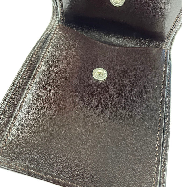 フェンディ ズッカ ブラウン カーキ キャンバス レザー 二つ折り財布 レディース FENDI 【中古】