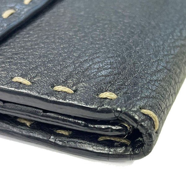 フェンディ セレリア 8M0039 ブラック レザー 長財布 レディース FENDI 【中古】