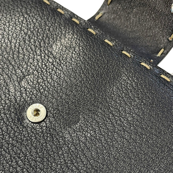 フェンディ セレリア 8M0039 ブラック レザー 長財布 レディース FENDI 【中古】