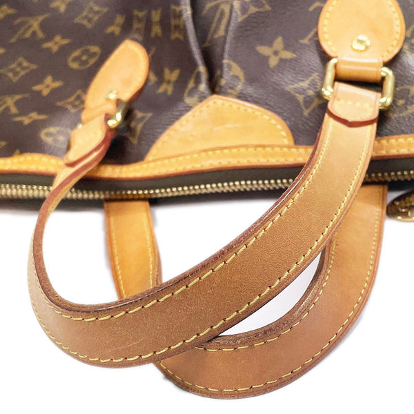 ルイ ヴィトン モノグラム パレルモPM M40145 ブラウン PVC レザー トートバッグ レディース LOUIS VUITTON 【中古】