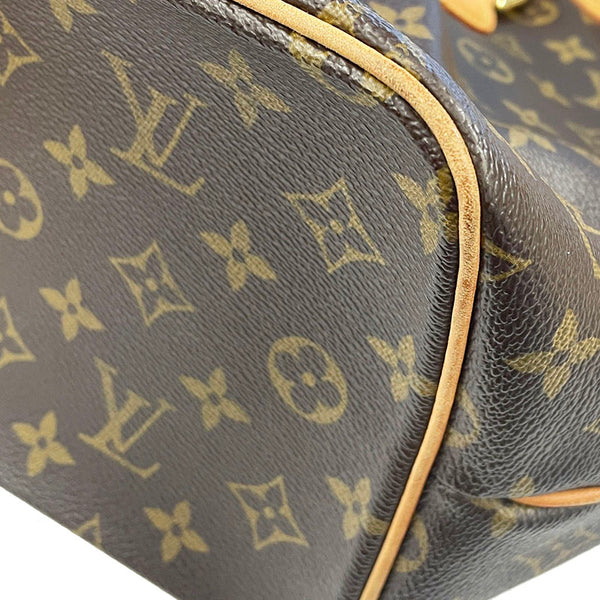 ルイ ヴィトン モノグラム パレルモPM M40145 ブラウン PVC レザー トートバッグ レディース LOUIS VUITTON 【中古】