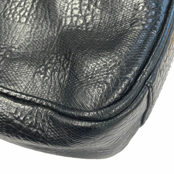 バーバリー ブラック レザー ビジネスバッグ ショルダーバッグ 2WAY メンズ BURBERRY 【中古】