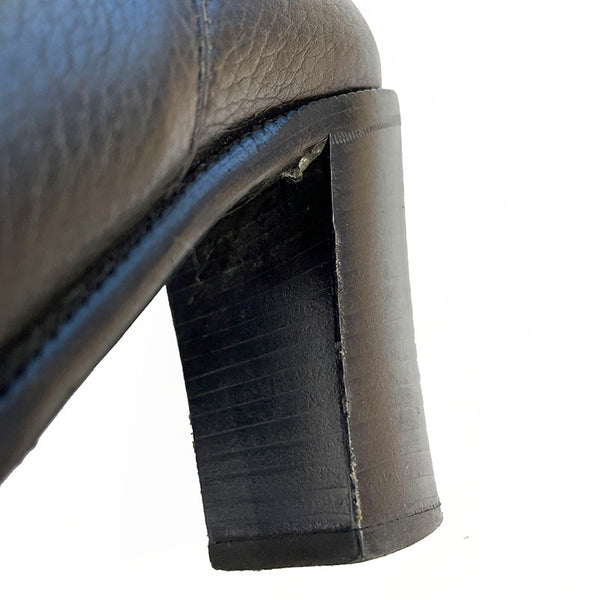 グッチ ロング 317032 ブラック レザー ブーツ レディース GUCCI 【中古】