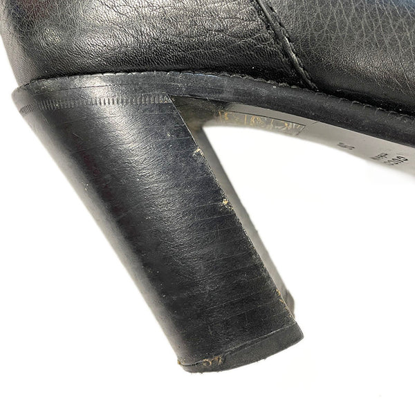 グッチ ロング 317032 ブラック レザー ブーツ レディース GUCCI 【中古】