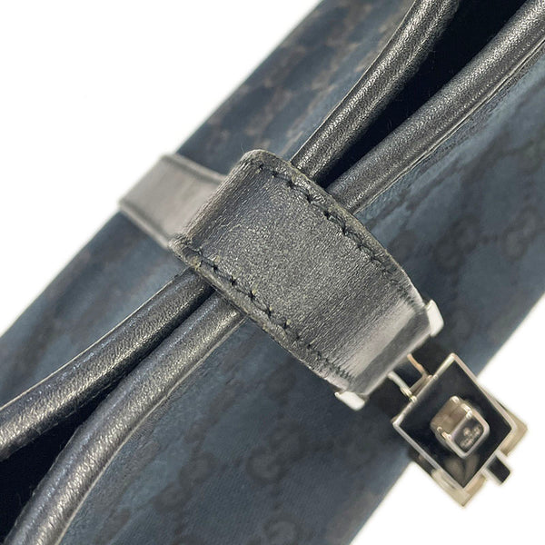 グッチ ジャッキー GGキャンバス 002 1067 ブラック キャンバス レザー ショルダーバッグ レディース GUCCI 【中古】