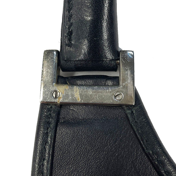 グッチ ジャッキー GGキャンバス 002 1067 ブラック キャンバス レザー ショルダーバッグ レディース GUCCI 【中古】