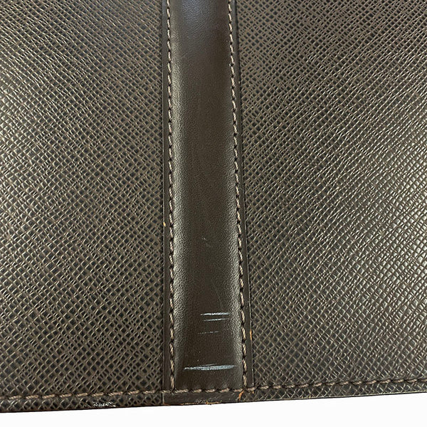 ルイ ヴィトン タイガ ポルトキュマンロザン M30058 ブラウン レザー ビジネスバッグ メンズ LOUIS VUITTON 【中古】