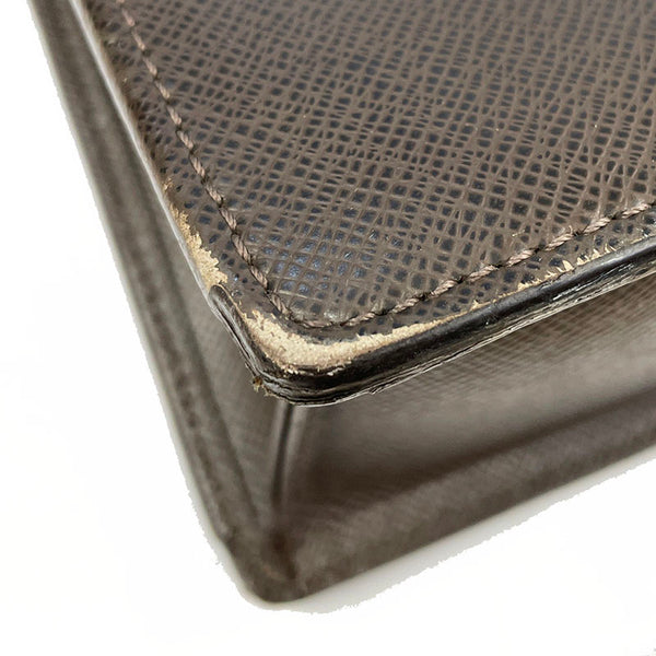 ルイ ヴィトン タイガ ポルトキュマンロザン M30058 ブラウン レザー ビジネスバッグ メンズ LOUIS VUITTON 【中古】