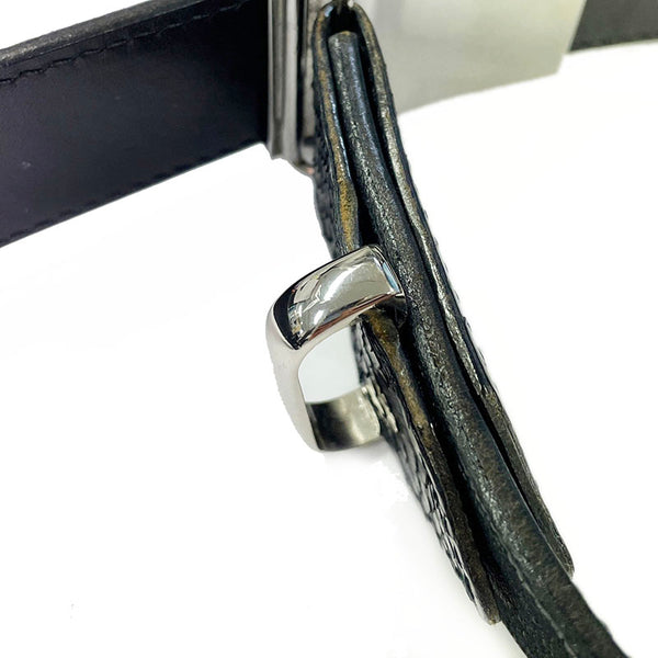 プラダ ブラック レザー ベルト メンズ PRADA 【中古】