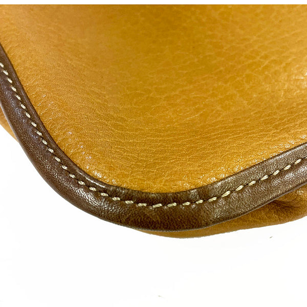 ロエベ アナグラム キャメル レザー ポーチ レディース LOEWE 【中古】