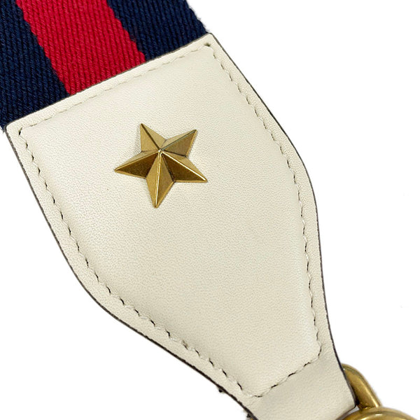 グッチ ディオニュソス バンブー ハンドバッグ ショルダーバッグ 2WAY 448075 ホワイト ネイビー レッド レザー レディース GUCCI 【中古】