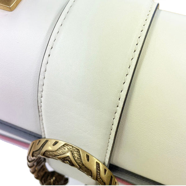 グッチ ディオニュソス バンブー ハンドバッグ ショルダーバッグ 2WAY 448075 ホワイト ネイビー レッド レザー レディース GUCCI 【中古】