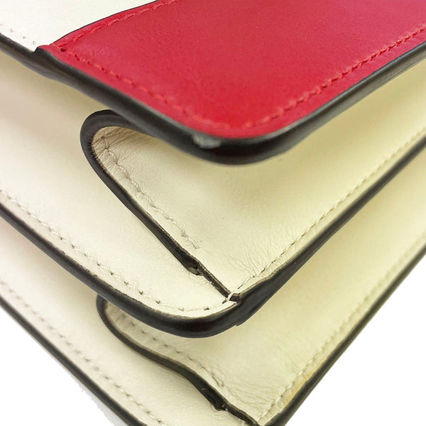 グッチ ディオニュソス バンブー ハンドバッグ ショルダーバッグ 2WAY 448075 ホワイト ネイビー レッド レザー レディース GUCCI 【中古】