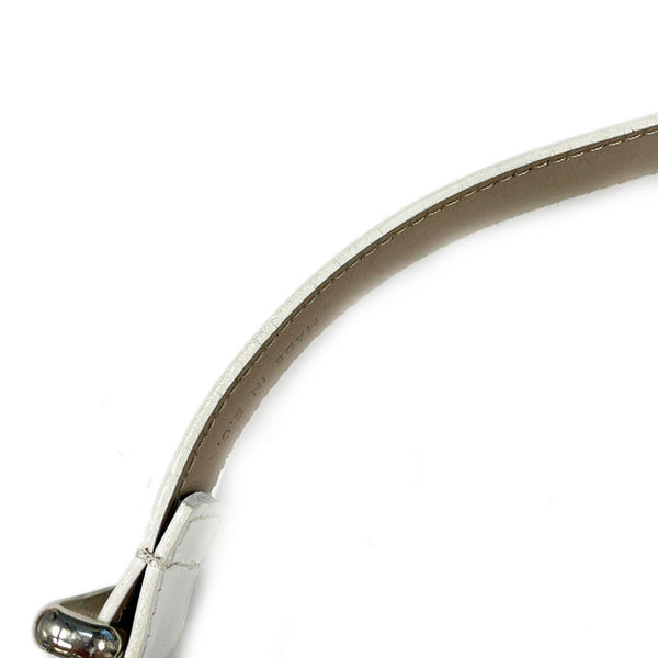 ロエベ ホワイト レザー ベルト レディース LOEWE 【中古】