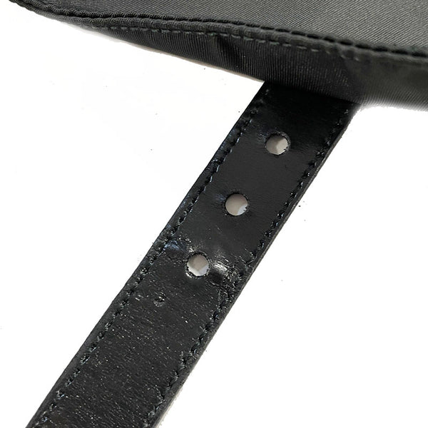プラダ ブラック ナイロン レザー ショルダーバッグ レディース PRADA 【中古】