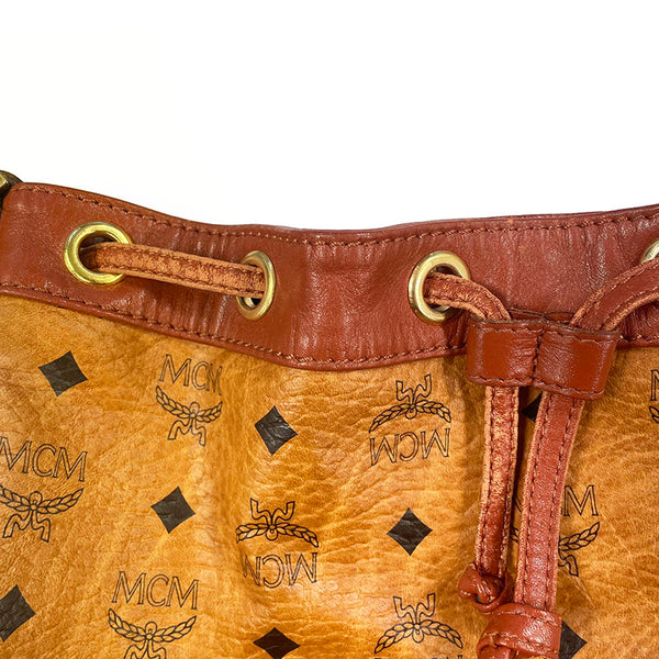 エム シー エム ブラウン レザー ショルダーバッグ レディース MCM 【中古】