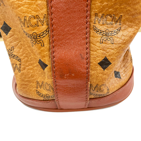 エム シー エム ブラウン レザー ショルダーバッグ レディース MCM 【中古】