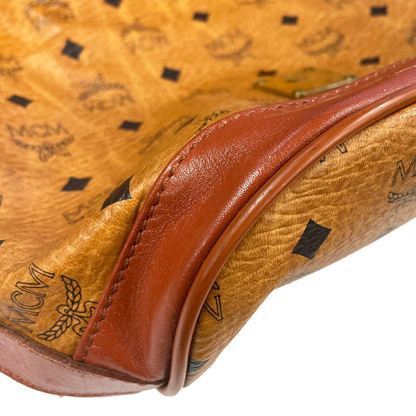 エム シー エム ブラウン レザー ショルダーバッグ レディース MCM 【中古】