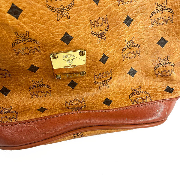 エム シー エム ブラウン レザー ショルダーバッグ レディース MCM 【中古】