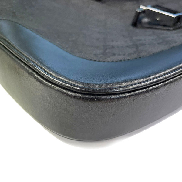 グッチ GGキャンバス ジャッキー 00963 ブラック キャンバス レザー ワンショルダー レディース GUCCI 【中古】