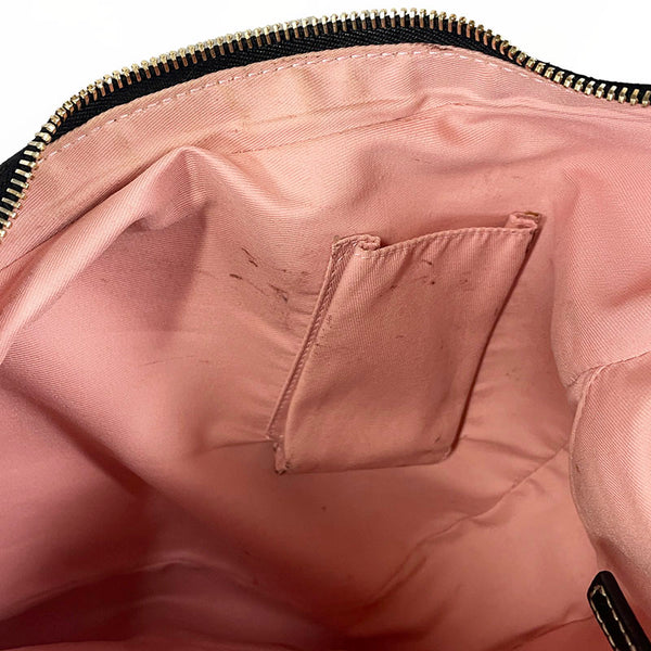 グッチ チャーム柄 153010 ブラック マルチカラー サテン レザー ワンショルダー レディース GUCCI 【中古】