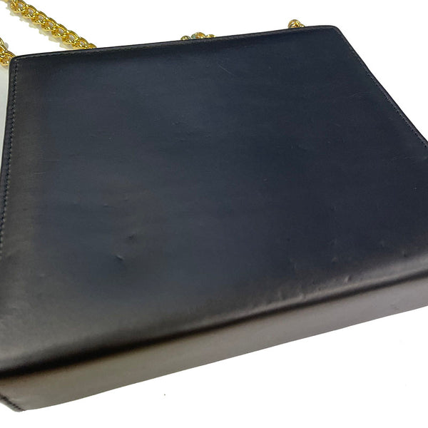サルヴァトーレフェラガモ ヴァラリボン 223054 ブラック レザー チェーンショルダーバッグ レディース Salvatore Ferragamo 【中古】