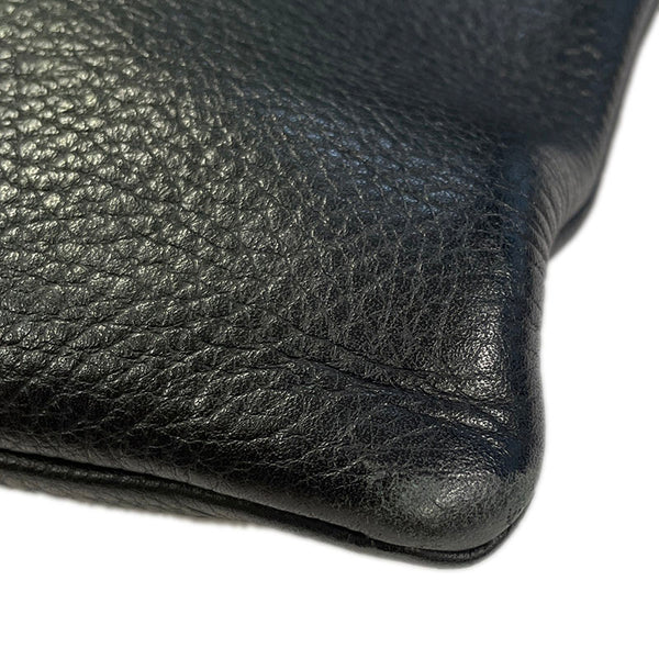 ロエベ ブラック レザー 斜め掛け ショルダーバッグ レディース LOEWE 【中古】