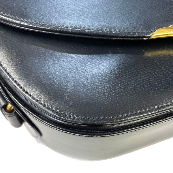 カルティエ 斜め掛け ショルダーバッグ ブラック レザー レディース CARTIER 【中古】