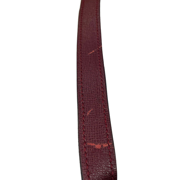 カルティエ マスト ボルドー レザー 斜め掛け ショルダーバッグ レディース CARTIER 【中古】