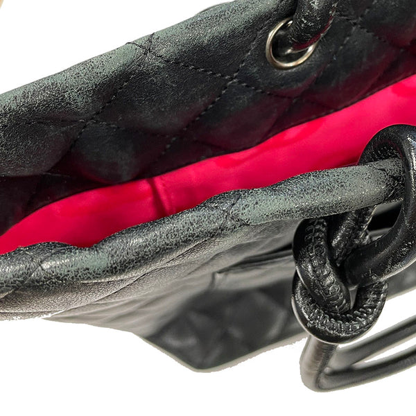 シャネル カンボンライン ブラック カーフ トートバッグ レディース CHANEL 【中古】