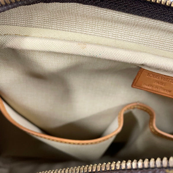 ルイ ヴィトン モノグラム ドーヴィル M47270 ブラウン PVC レザー ハンドバッグ レディース LOUIS VUITTON 【中古】