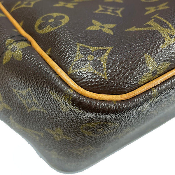 ルイ ヴィトン モノグラム ドーヴィル M47270 ブラウン PVC レザー ハンドバッグ レディース LOUIS VUITTON 【中古】