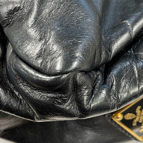 プラダ リボン BN1642 ブラック レザー ハンドバッグ ショルダーバッグ２WAY レディース PRADA 【中古】