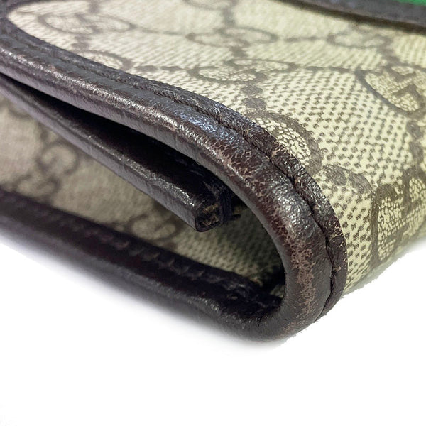 グッチ GGスプリーム シェリーライン 152597 ブラウン グリーン レッド PVC レザー ウエストバッグ レディース GUCCI 【中古】