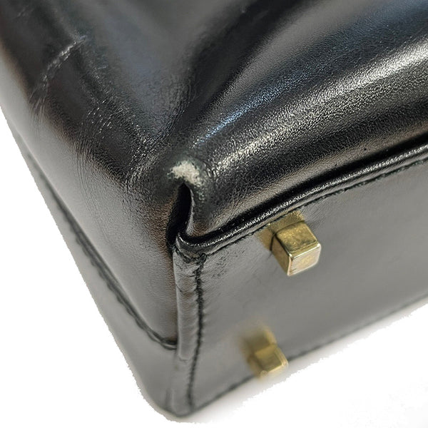 サルヴァトーレフェラガモ ガンチーニ ハンドバッグ ショルダーバッグ２WAY AF 21 8657 ブラック レザー レディース Salvatore Ferragamo 【中古】