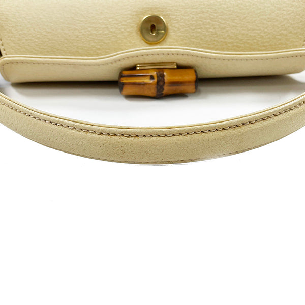 グッチ バンブー 000 926 0175 アイボリー レザー ハンドバッグ ショルダーバッグ 2WAY レディース GUCCI 【中古】